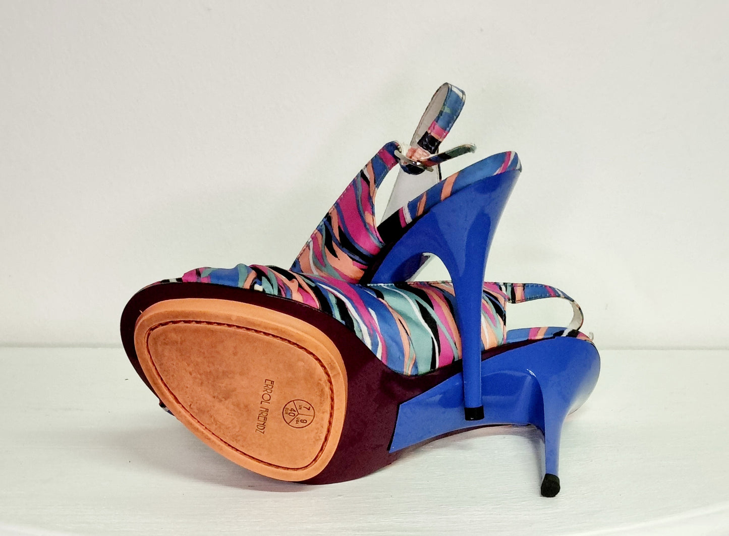 Errol Frendz Dusud - Multi colored sling back stiletto heels