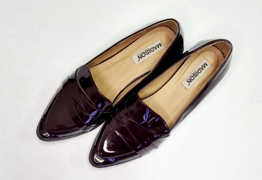 Madison - Burgandy patent slip on Loafers