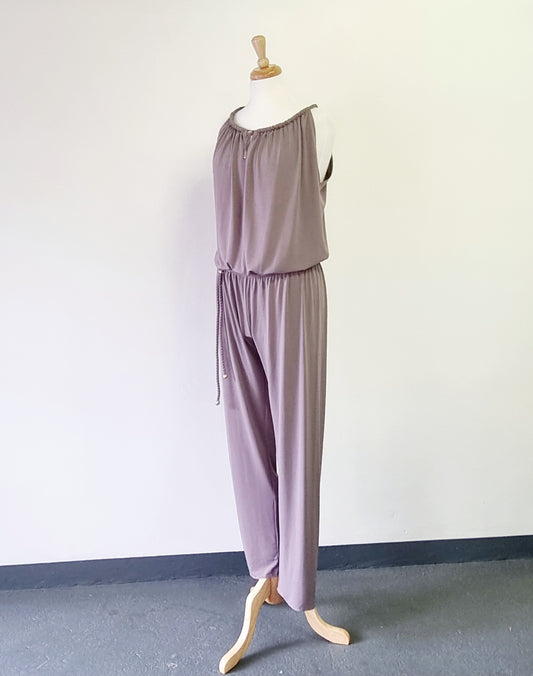 Magistral - Formal fawn strap jumpsuit