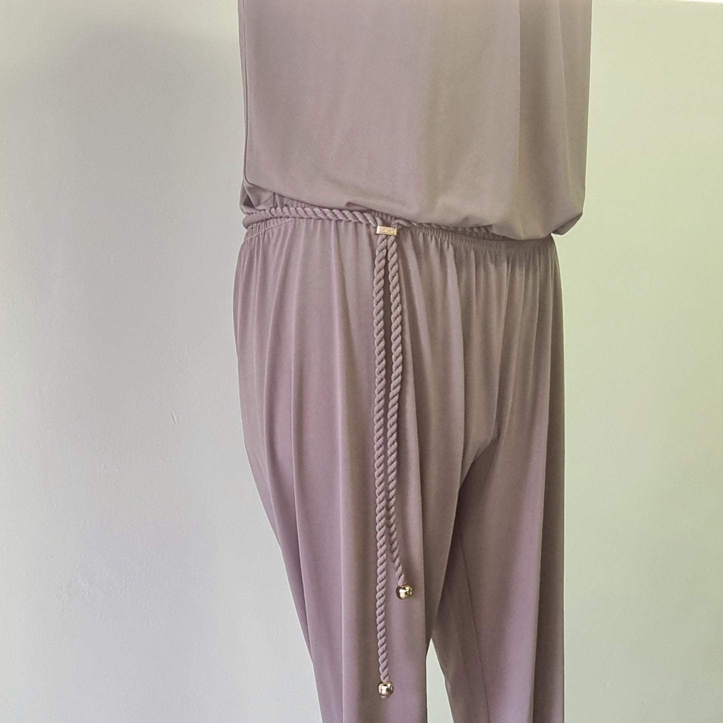 Magistral - Formal fawn strap jumpsuit