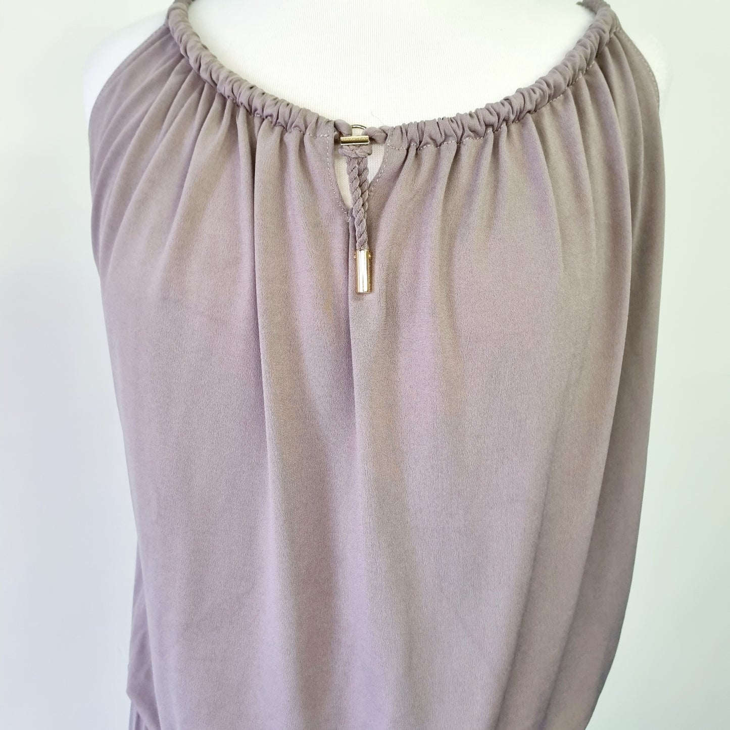 Magistral - Formal fawn strap jumpsuit