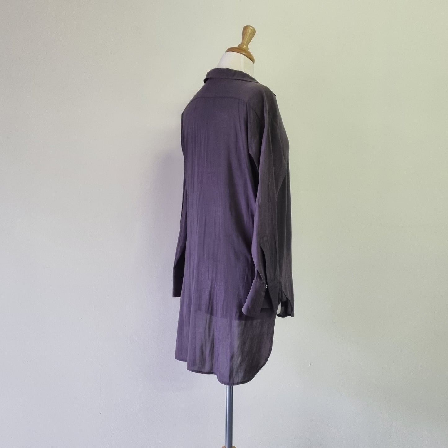 H&M Conscious - Charcoal long sleeve hi-lo dress shirt