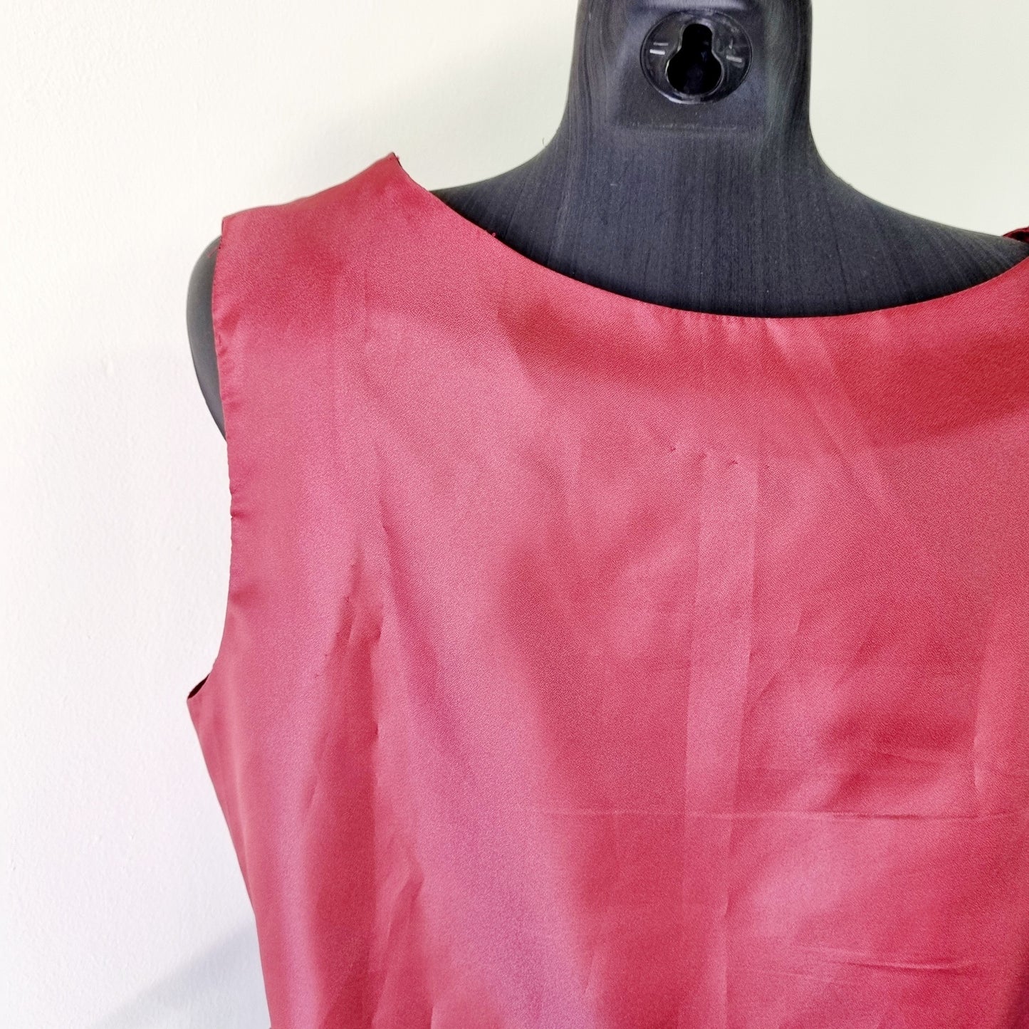 Hand Sewn - Maroon sleeveless top