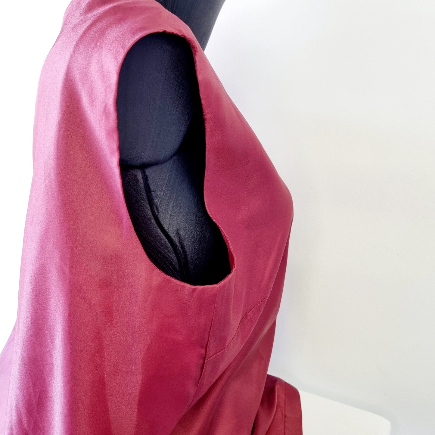 Hand Sewn - Maroon sleeveless top