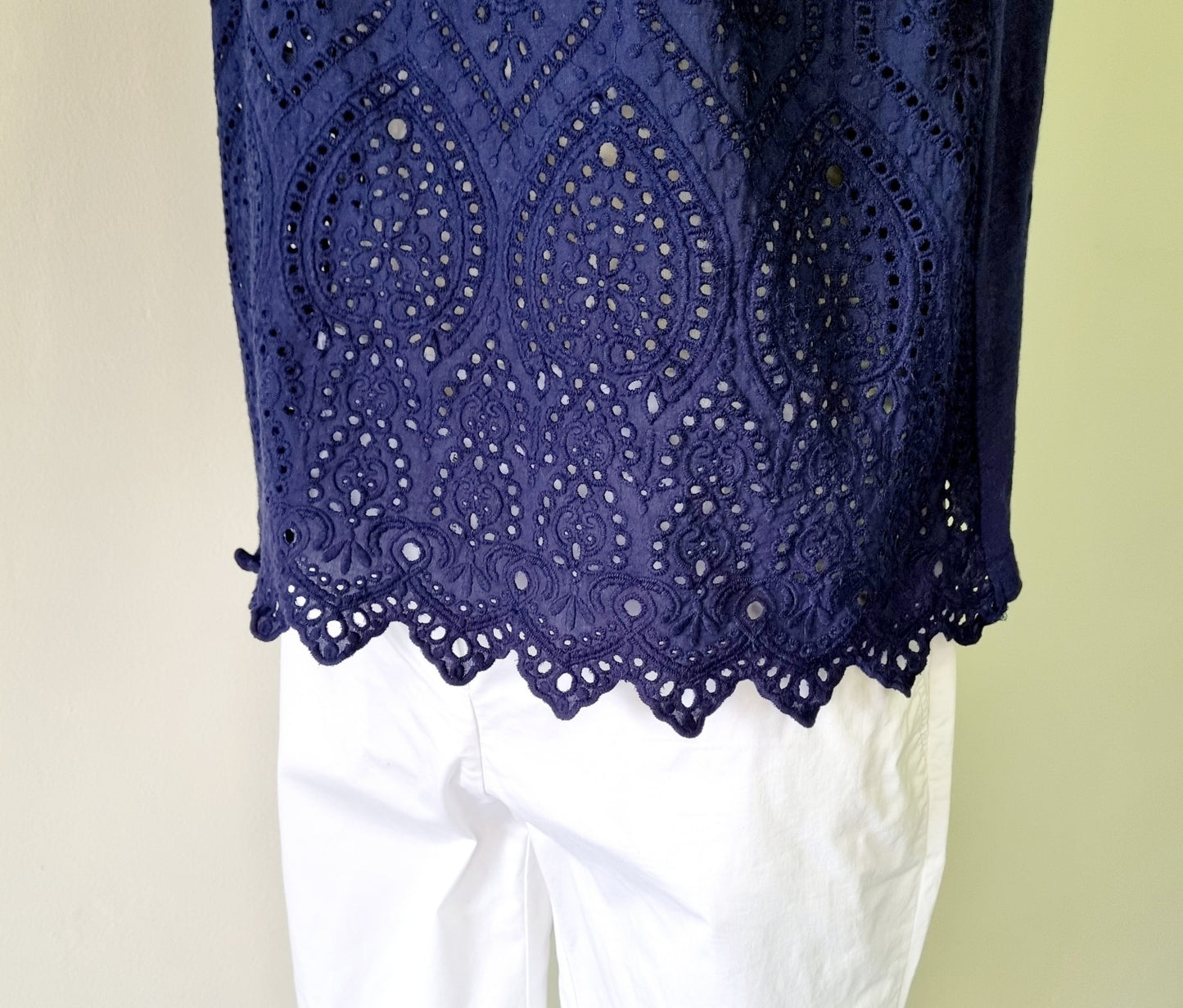 Woolworths - Blue sleeveless front enlaced blouse