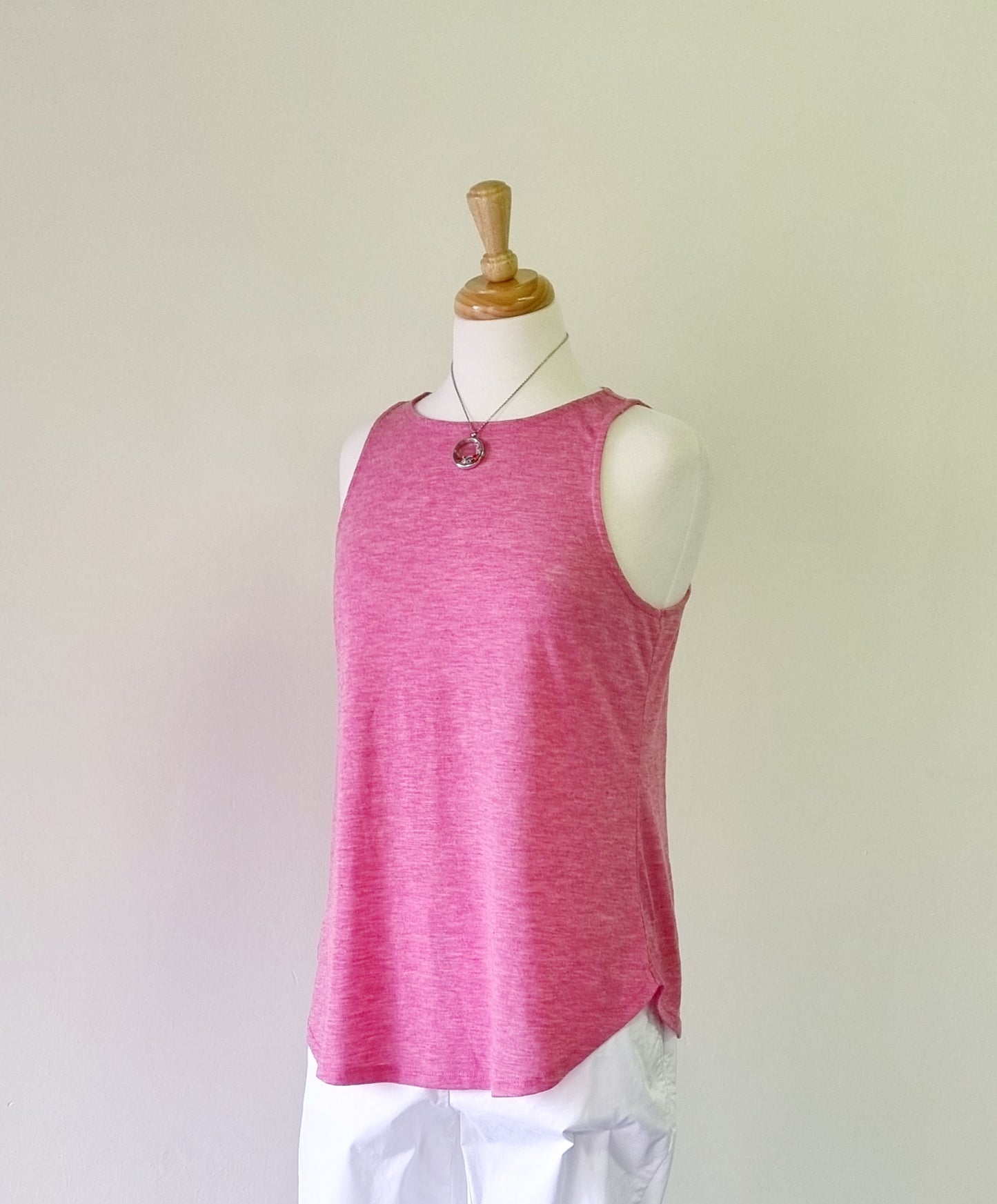 Woolworths - Pink sleeveless casualwear top with back zip.
