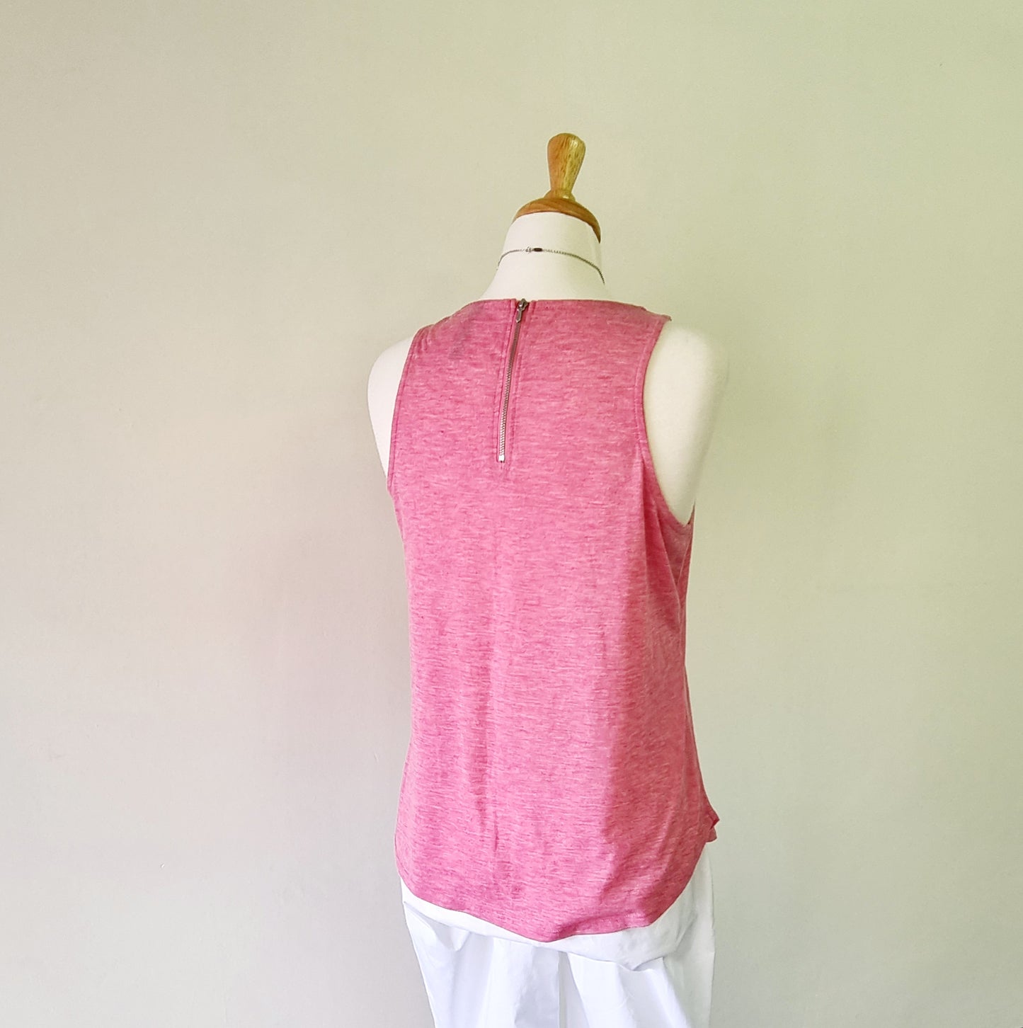 Woolworths - Pink sleeveless casualwear top with back zip.