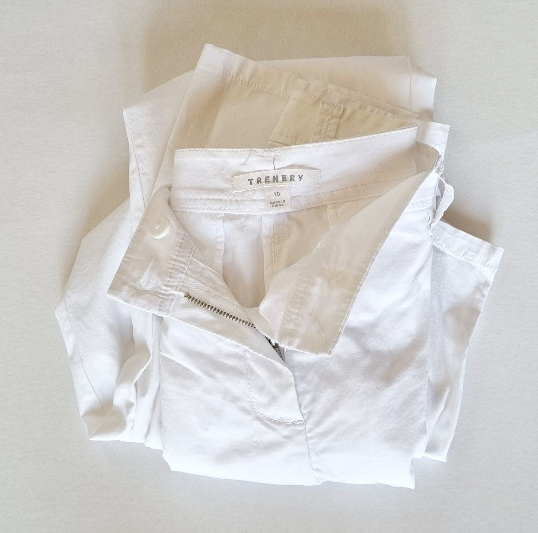 Trenery - White Cotton Pants