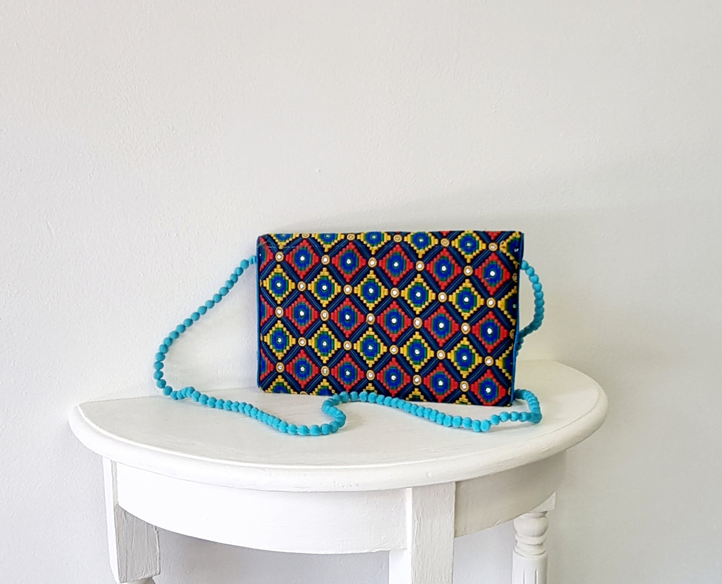 No Tag/Brand - Turquoise, green & yellow sling bag