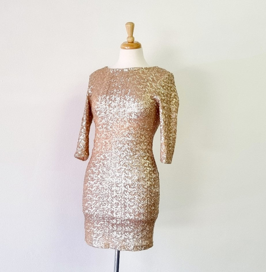YDE - Gold sequin cocktail dress