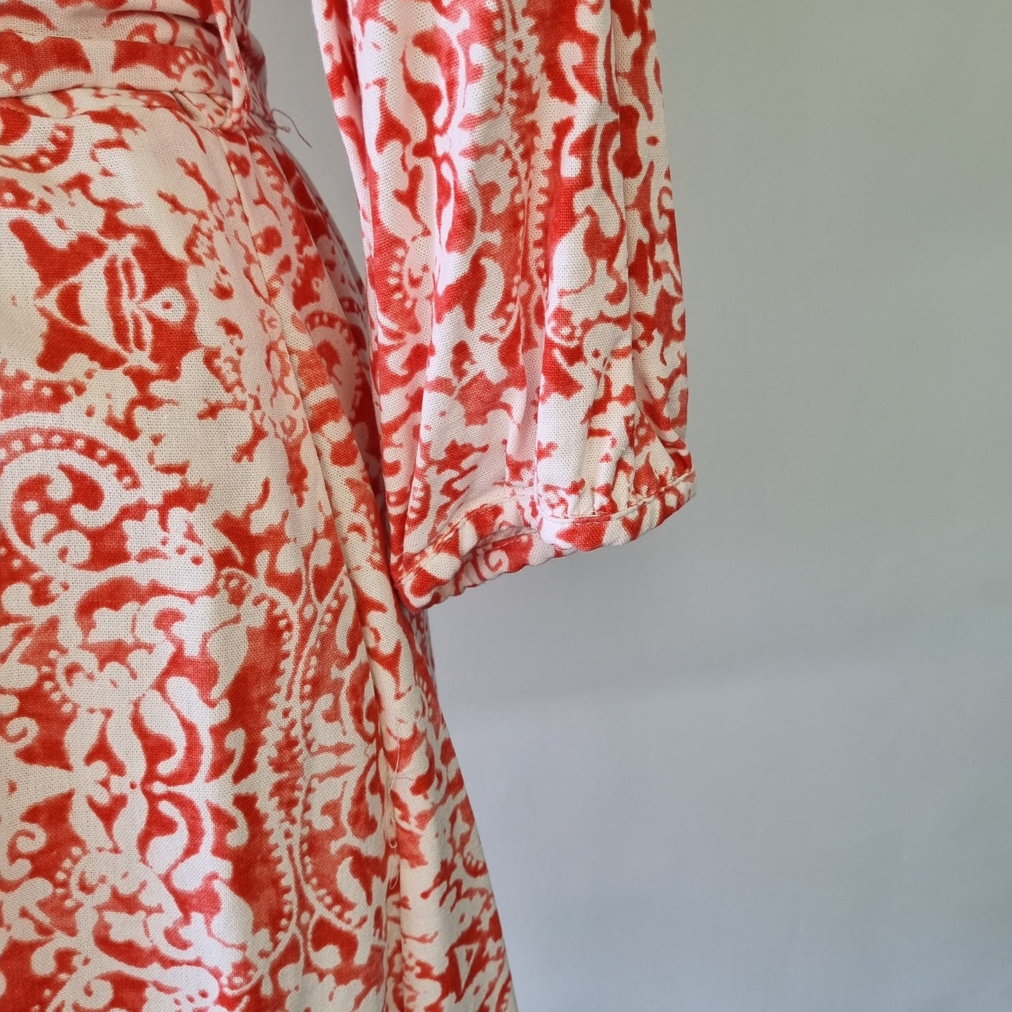 Truworths Ltd - Pink & white waisted front button dress