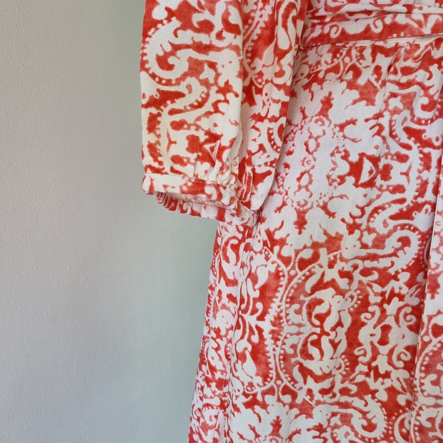 Truworths Ltd - Pink & white waisted front button dress