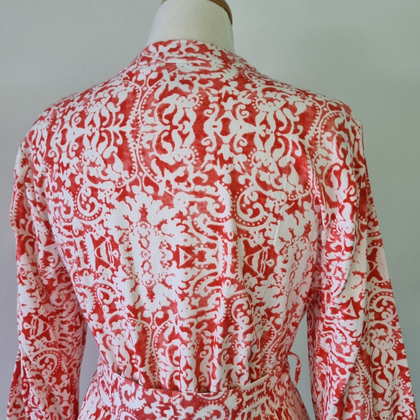 Truworths Ltd - Pink & white waisted front button dress