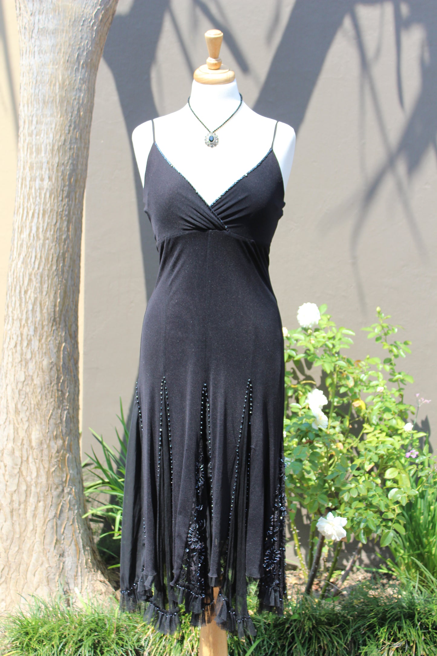 Black Evening Dress with Shawl