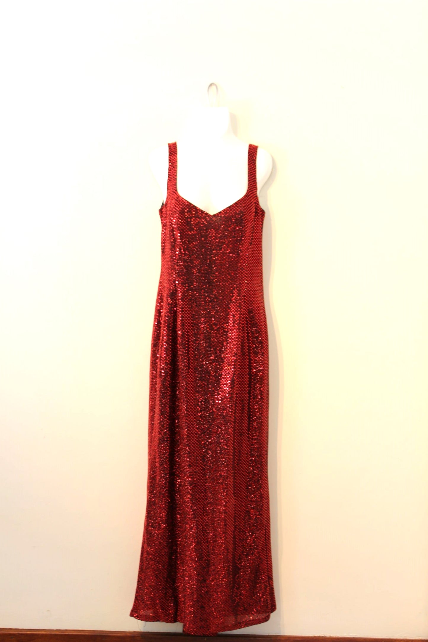 Handsewn Red Sequin Dress
