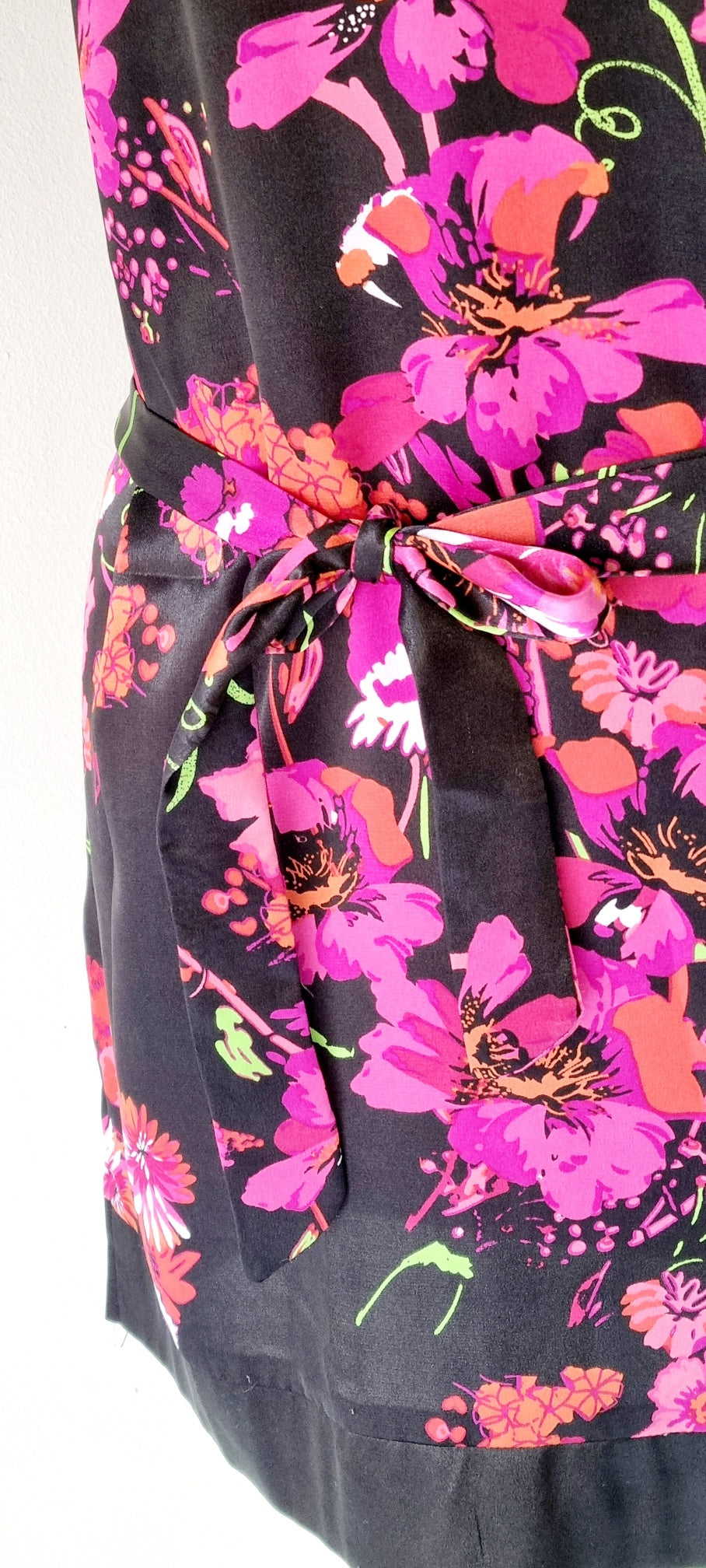 Oasis by Foschini - Black & Pink Floral One Shoulder Blouse