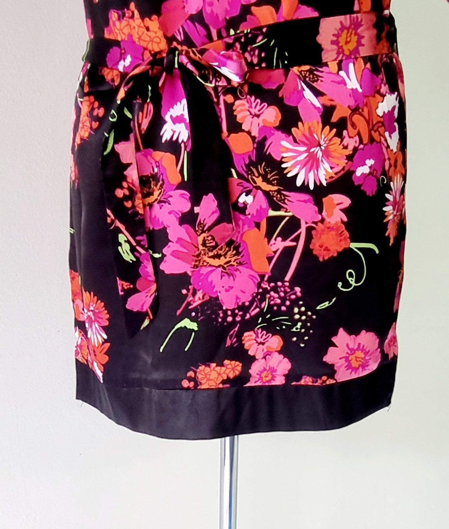 Oasis by Foschini - Black & Pink Floral One Shoulder Blouse