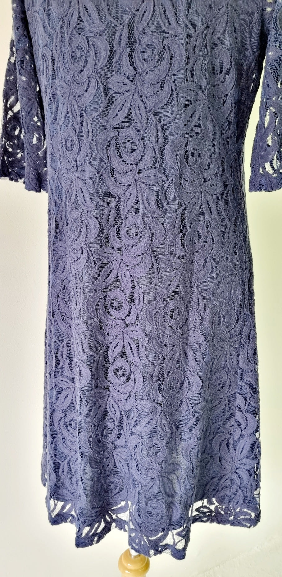 Woolworths - Blue Lined Cotton Embroidered Midi Dress