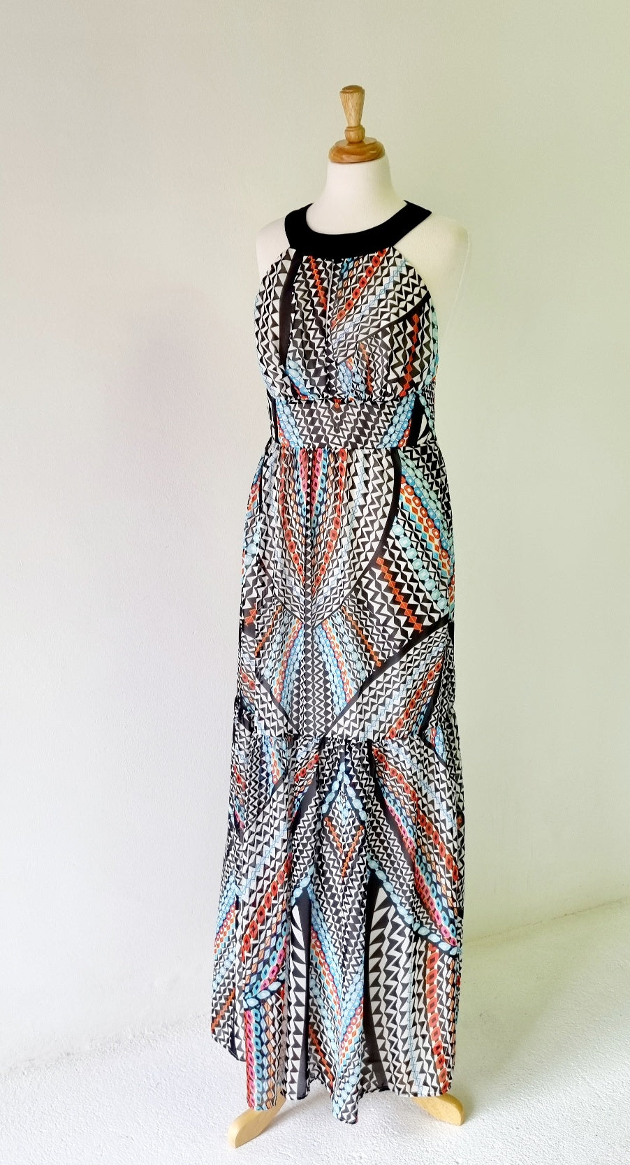 Ice Cube - Imported Lined Maxi Dress With Eye Catching Print