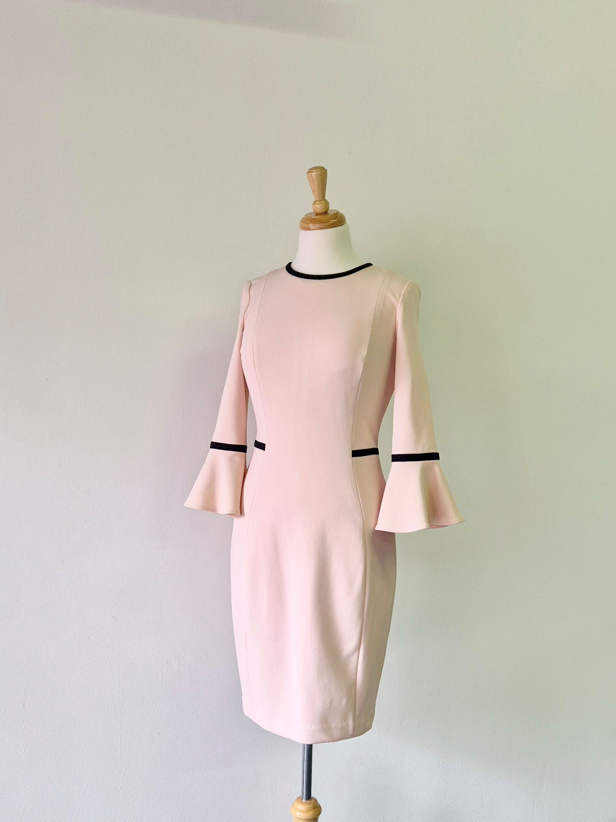 Calvin klein sheath dress bell sleeves online