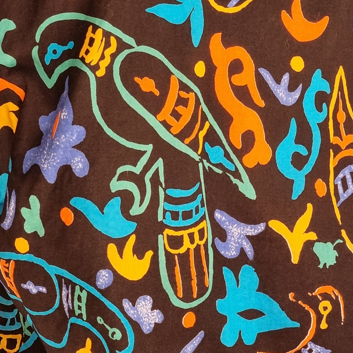 Made in SA - Turquoise waistline button top with turquoise edging