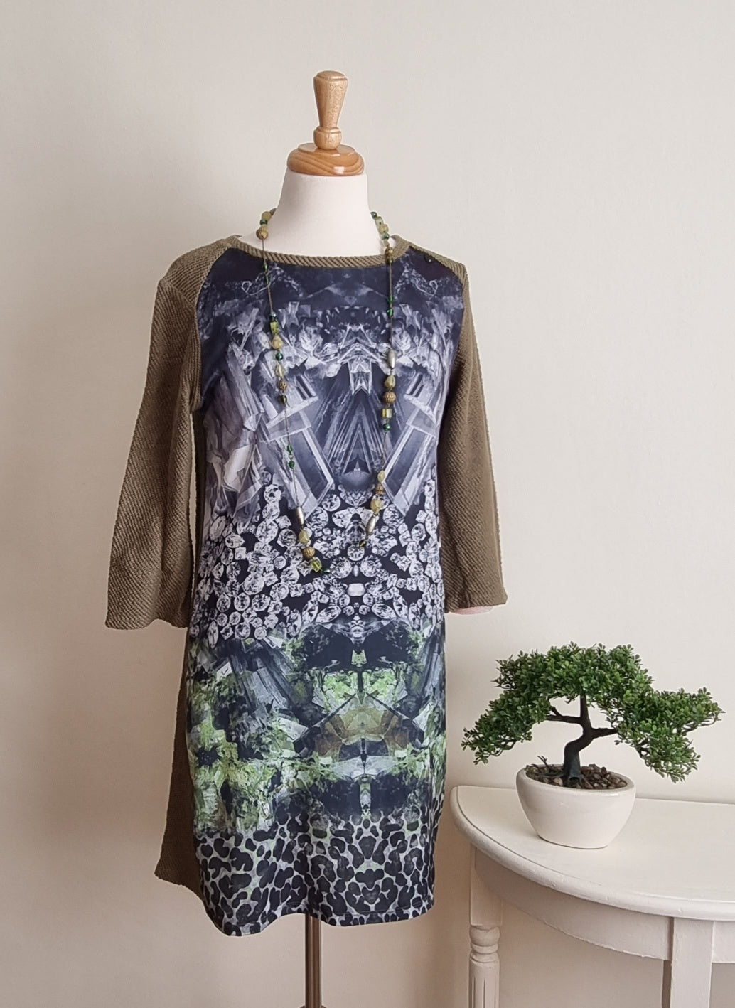 Salsa - Green woven back dress