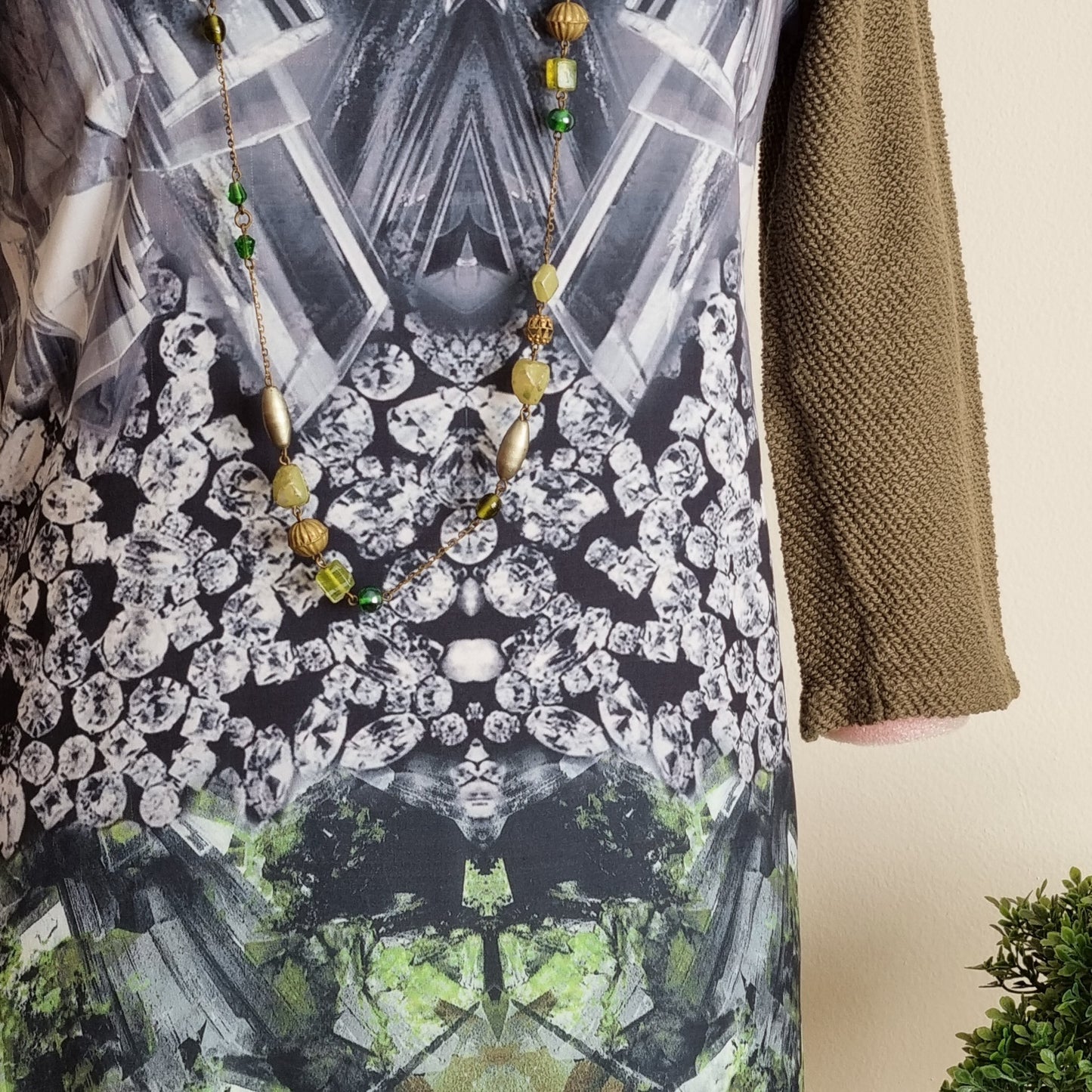 Salsa - Green woven back dress