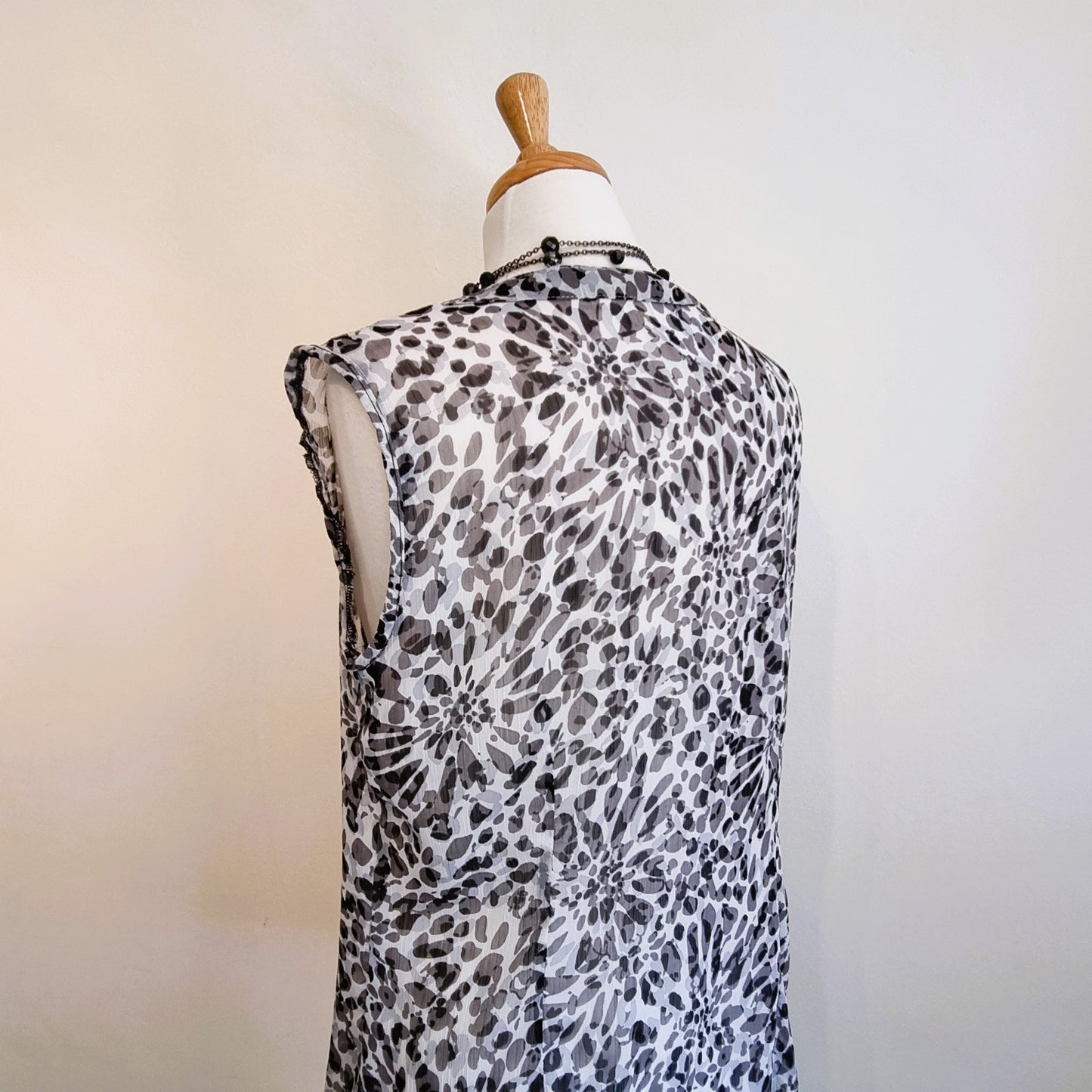 Woolworths Woman - Black animal print buttoned blouse