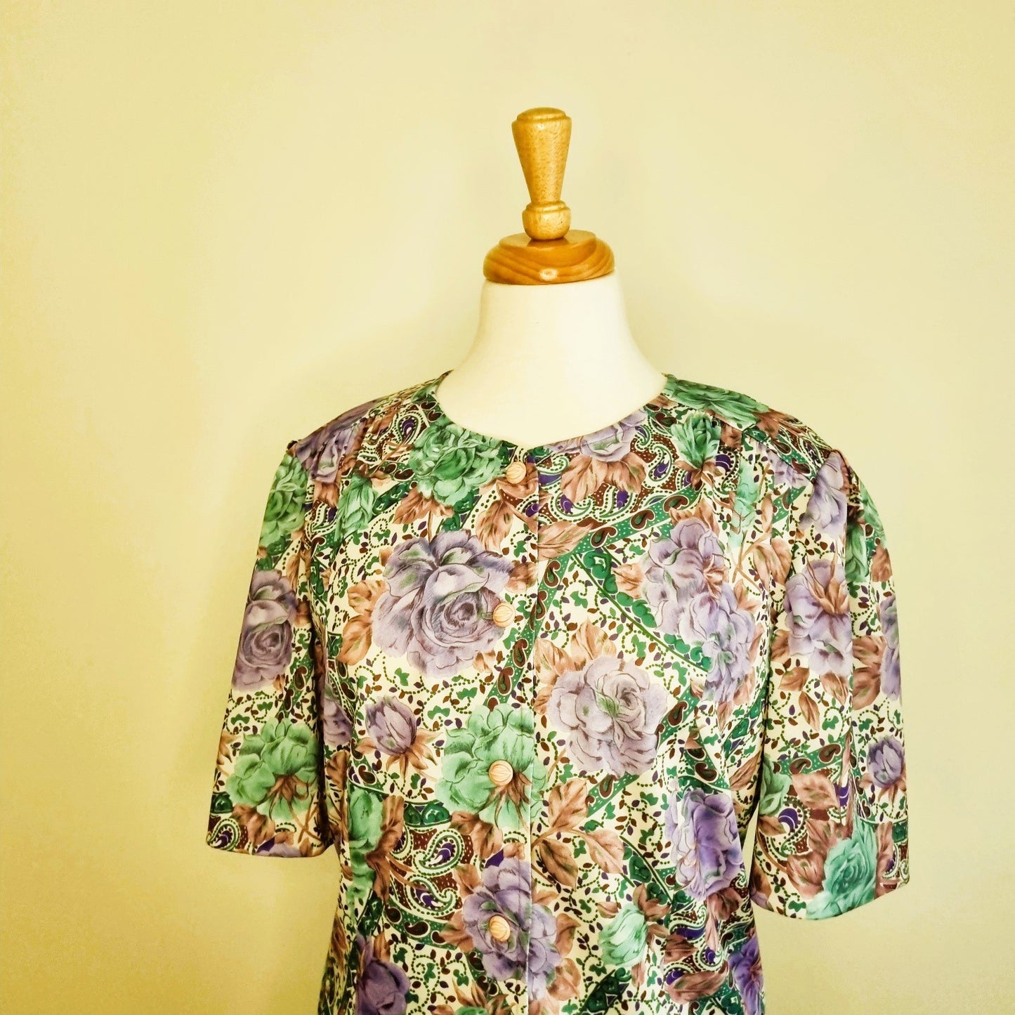 Nuvelle by Rosecraft - Vintage - Gorgeous purple & green top/skirt suit