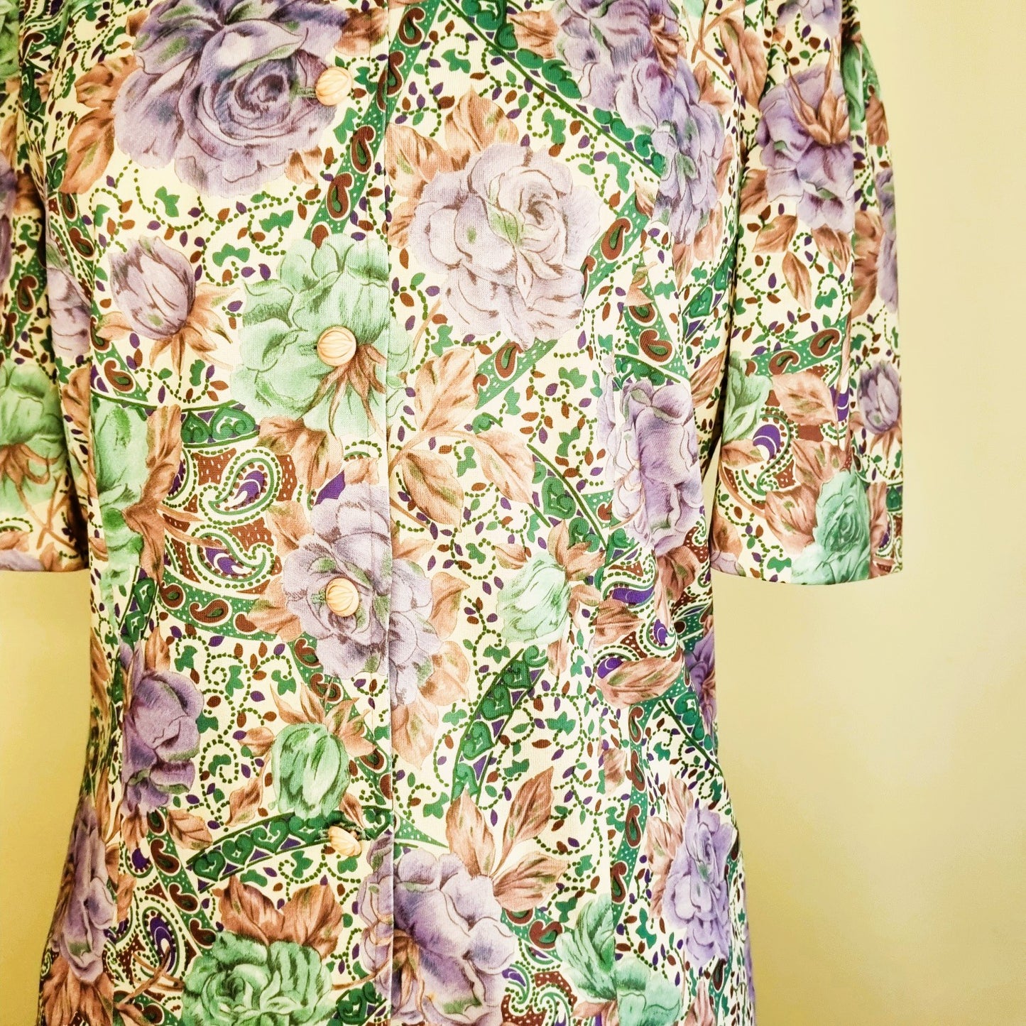 Nuvelle by Rosecraft - Vintage - Gorgeous purple & green top/skirt suit