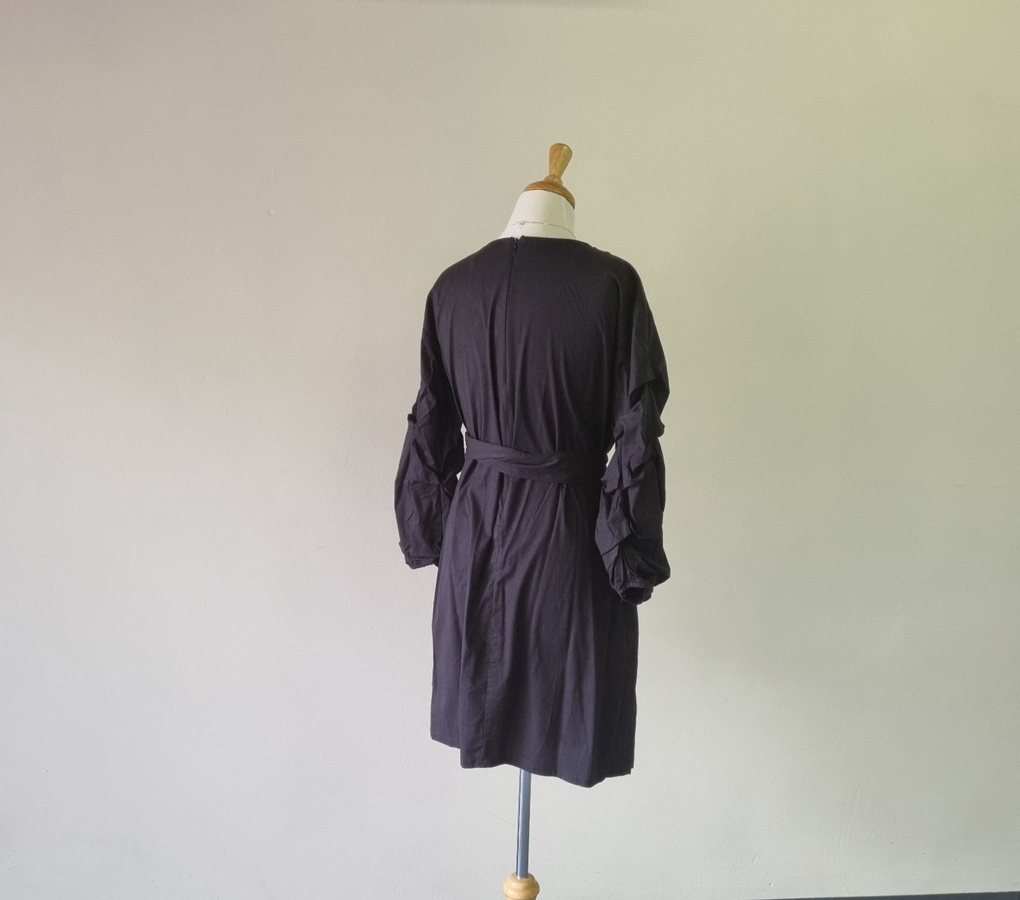 Style Republic - Unique black waisted long sleeve wrap dress