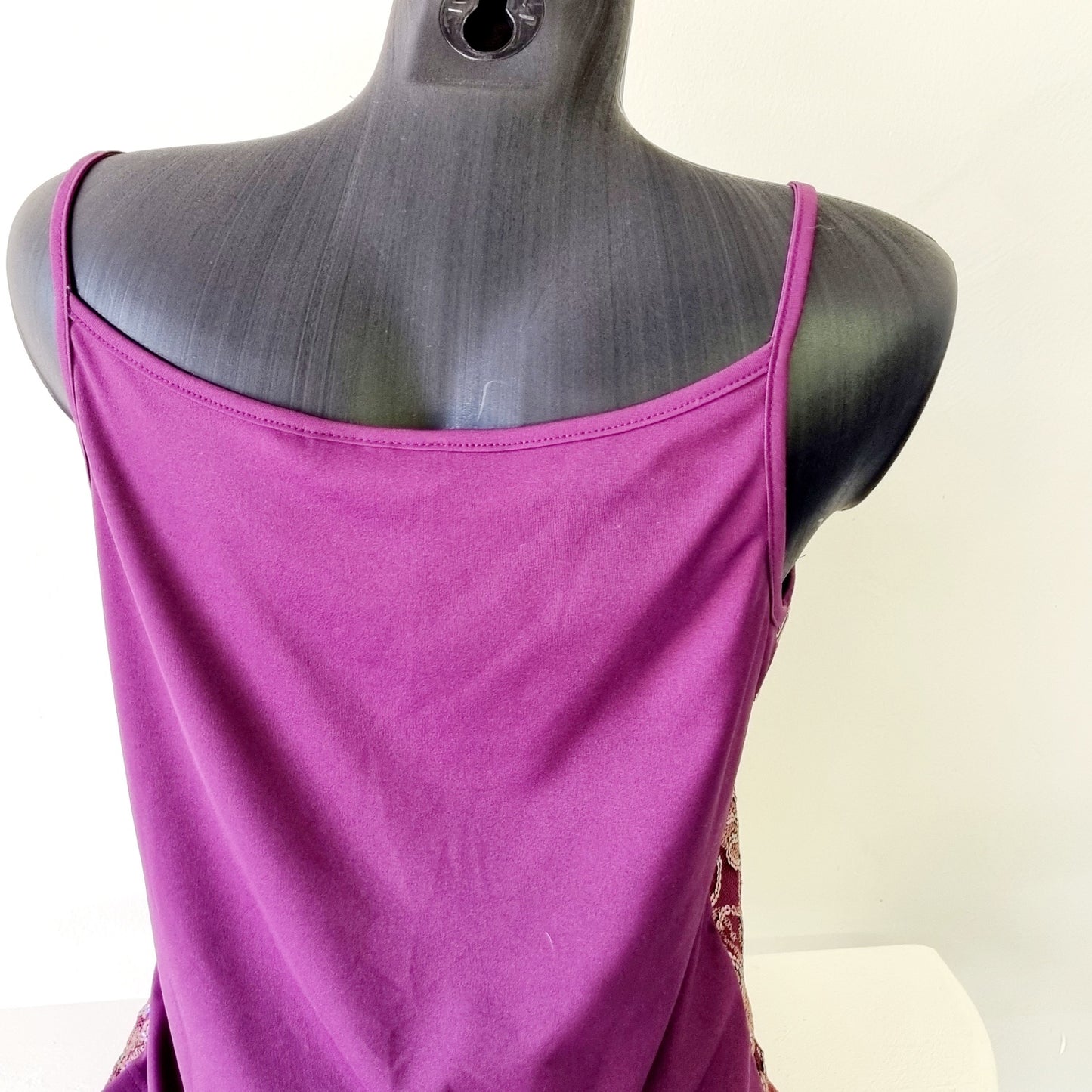 Miladys Essential Collection - Purple sequenced strap top