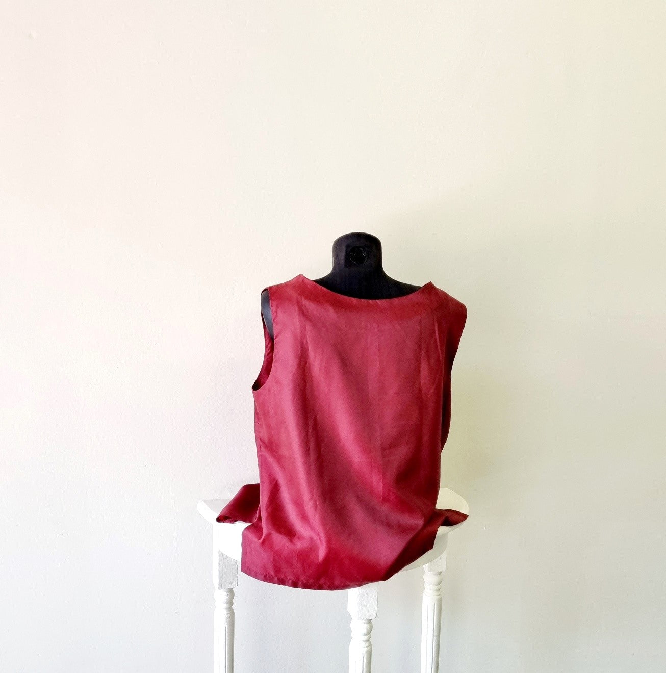 Hand Sewn - Maroon sleeveless top
