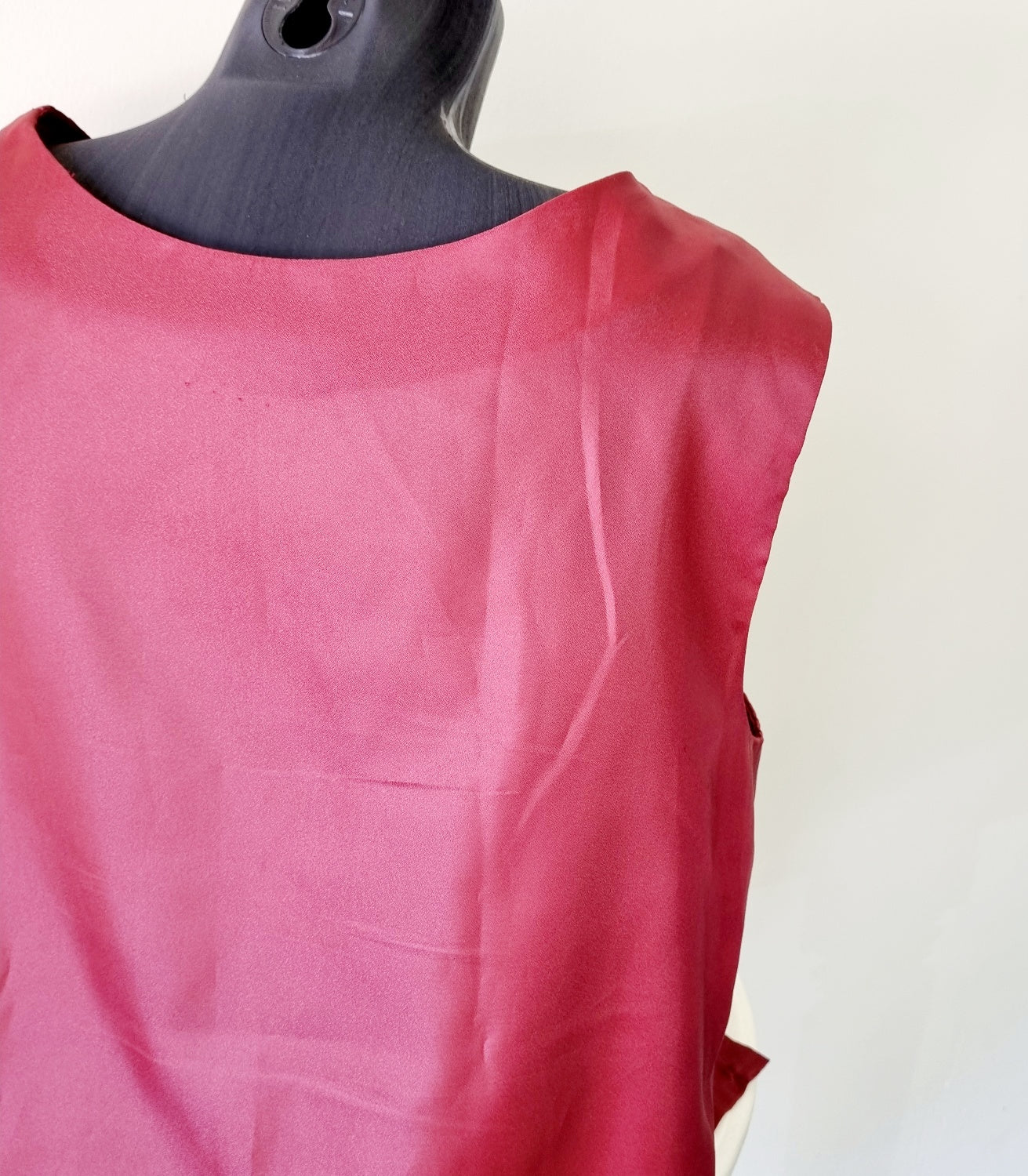 Hand Sewn - Maroon sleeveless top