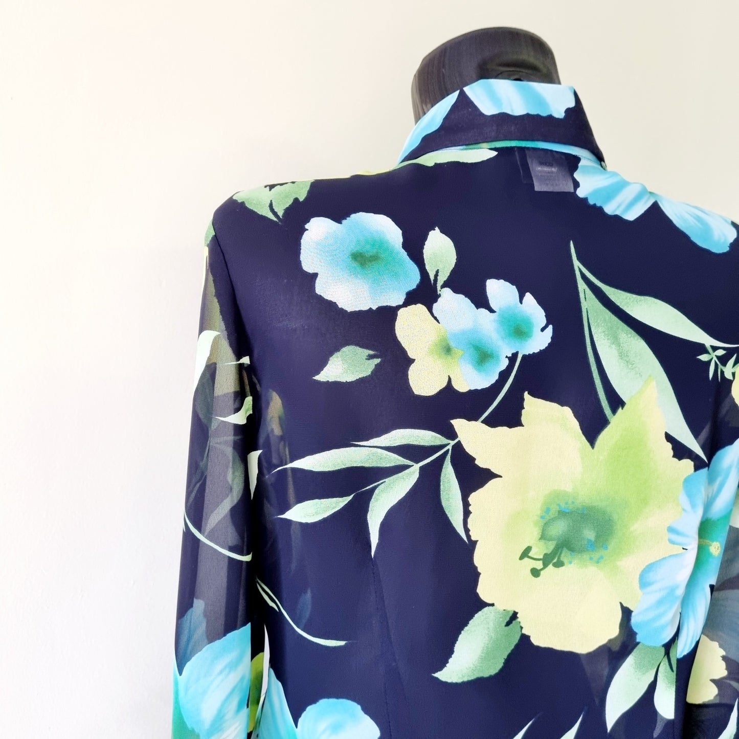 Exact - Black, blue & yellow 3/4 sleeve buttoned shirt