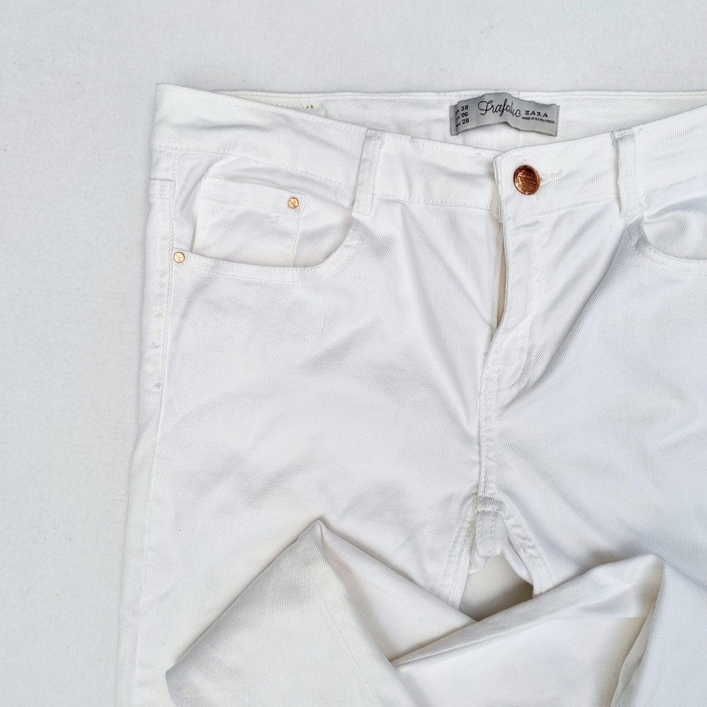Zara Trafaluc Denim Wear - Off white stretch jeans